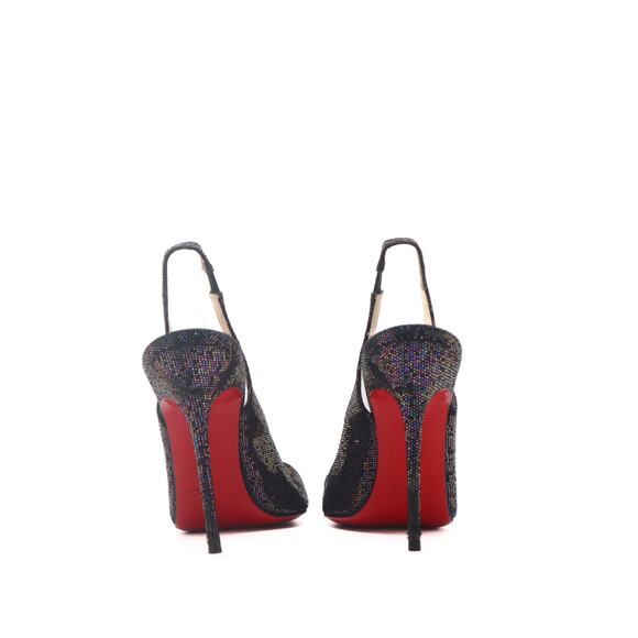 Christian Louboutin Cornielle Mirco-Sequin Multicolor Slingback Heels 39 - Picture 3 of 13